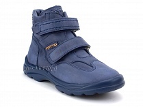 211-22 Тотто (Totto), ботинки демисезонные утепленные, байка, кожа, синий. в Казани