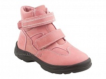 211-307 Тотто (Totto), ботинки детские зимние ортопедические профилактические, мех, кожа, розовый. в Казани