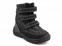 А43-038 Сурсил (Sursil-Ortho), ботинки детские ортопедические с высоким берцем, зимние, натуральный мех, кожа, текстиль, черный в Казани