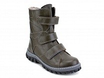 207з (31-40) Аквелла (Akwella), ботинки зимние ортопедические с высоким берцем, натуральная шерсть, кожа, тёмно-зелёный в Казани