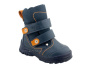 215-3,13,15 Тотто (Totto), ботинки детские зимние ортопедические профилактические, мех, кожа, синий, оранжевый. 
