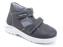 0228-821 Тотто (Totto), туфли детские ортопедические профилактические, кожа, серый в Казани