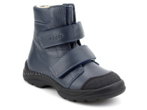 338-712 Тотто (Totto), ботинки детские утепленные ортопедические профилактические, кожа, синий в Казани