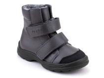 338-721 Тотто (Totto), ботинки детские утепленные ортопедические профилактические, кожа, серый. в Казани