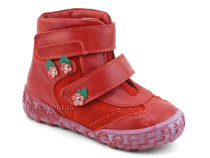 238-196,186 Тотто (Totto), ботинки демисезонные утепленные, байка,  кожа,нубук,  красный, в Казани