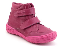 201-267 Тотто (Totto), ботинки демисезонние детские профилактические на байке, кожа, фуксия. в Казани